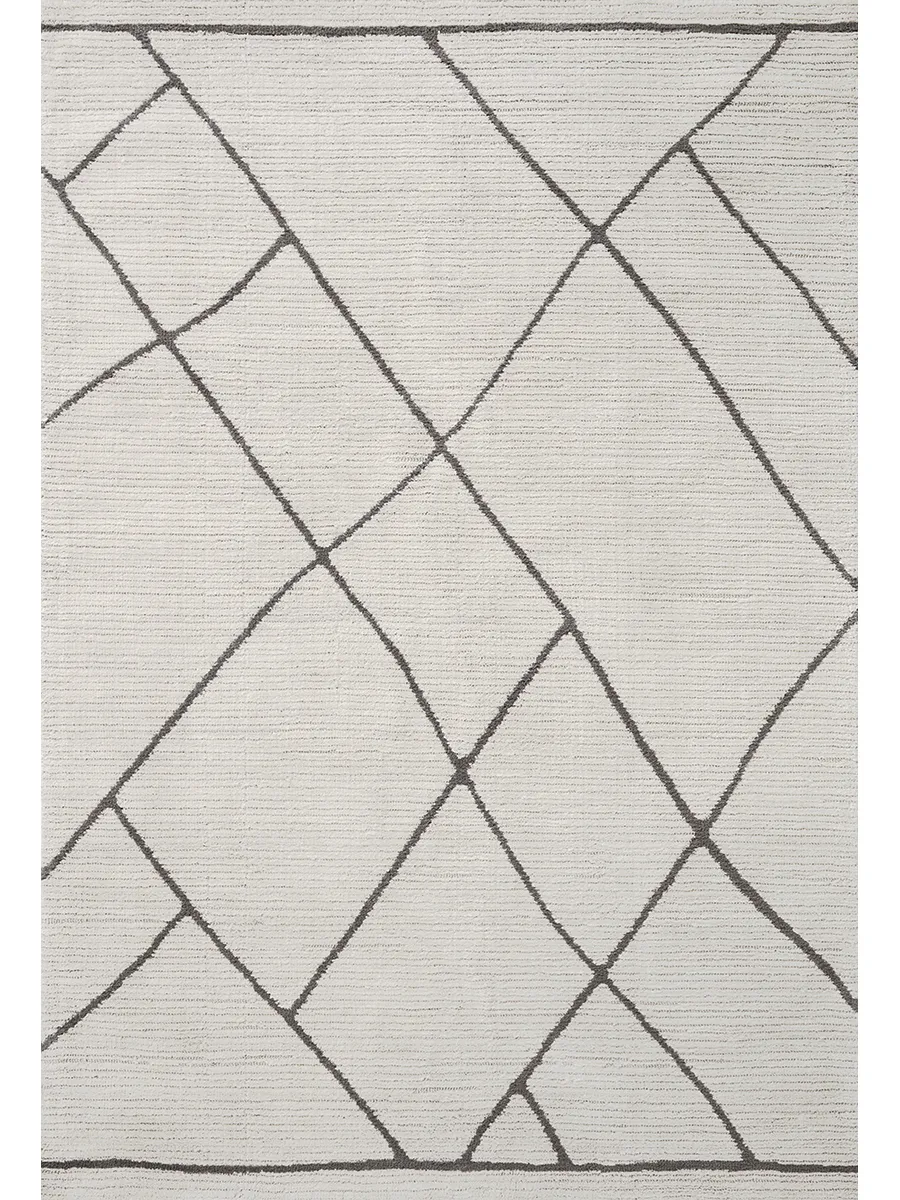 Logan Ivory/Charcoal 9'3" x 13' Rug