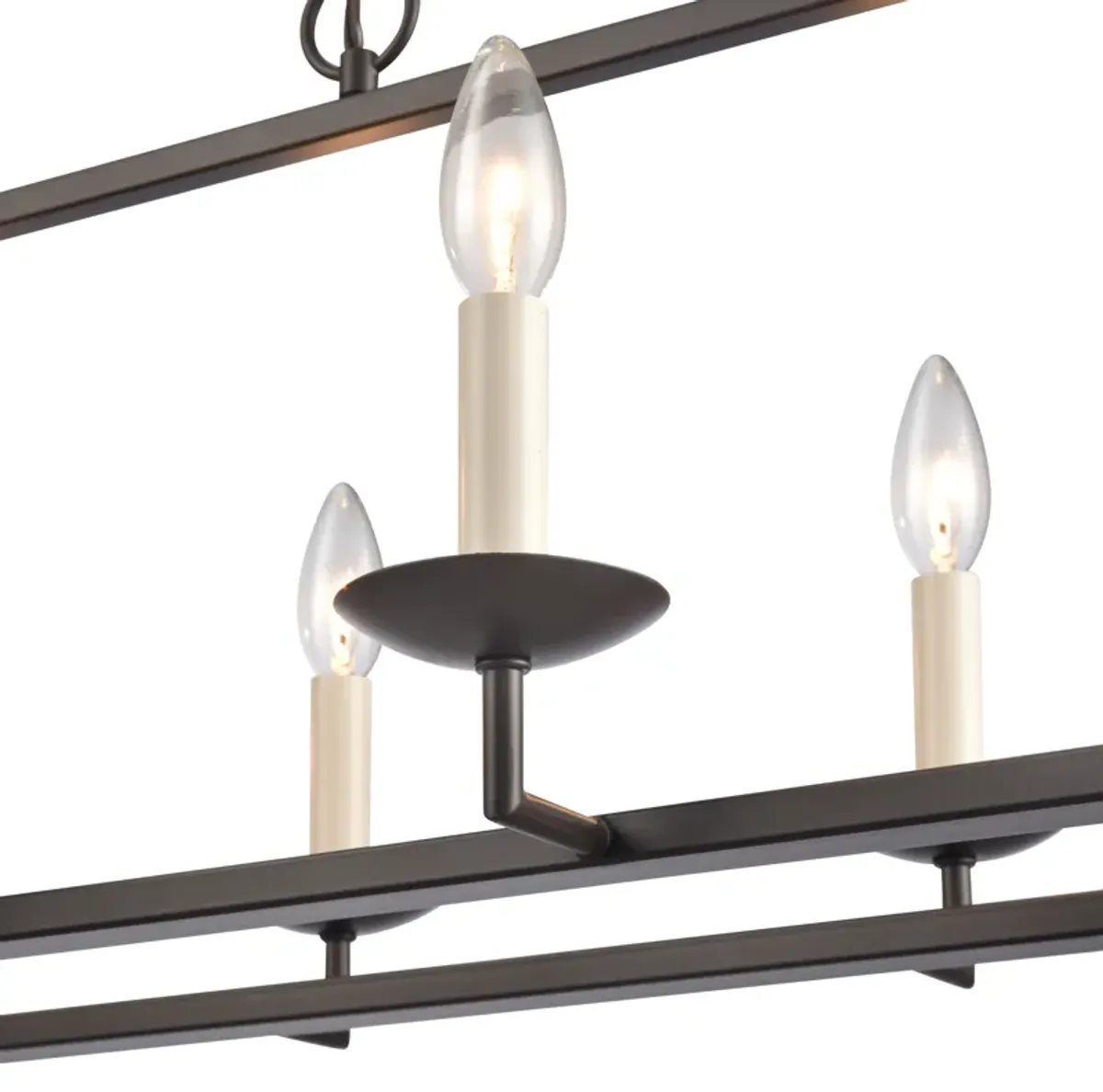 Joanie 34'' Wide 6-Light Bronze Linear Chandelier