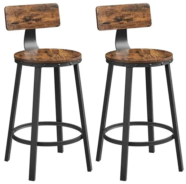 Hivvago Kitchen Stools with Backrest