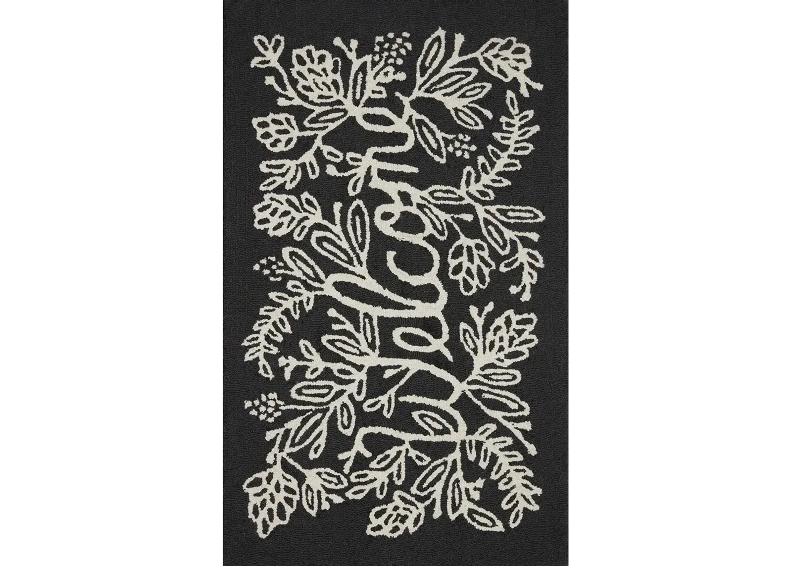 Minnie MIN03 Black 2'3" x 3'9" Rug