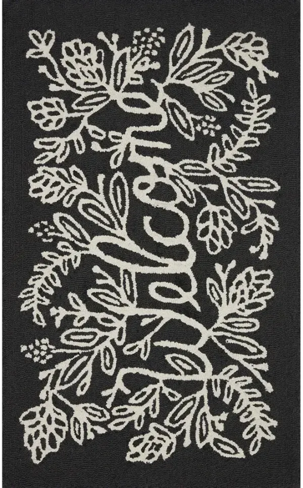 Minnie MIN03 Black 2'3" x 3'9" Rug