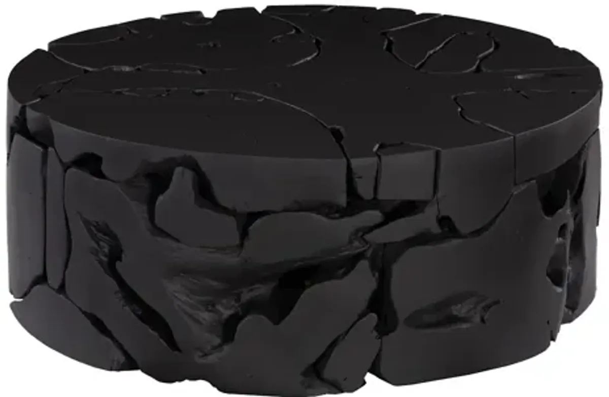 Teak Chunk Round Coffee Table