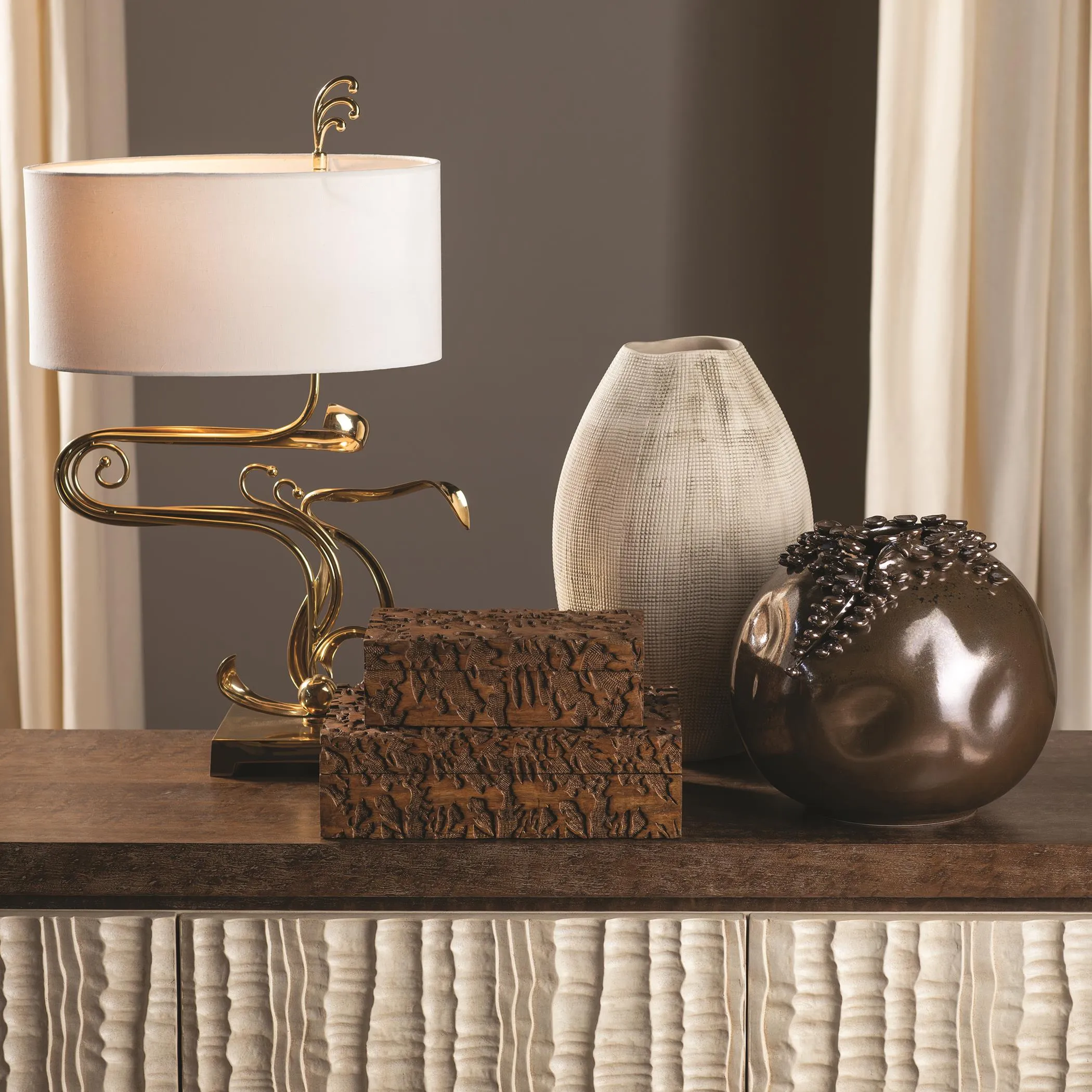 Fete Brass Table Lamp