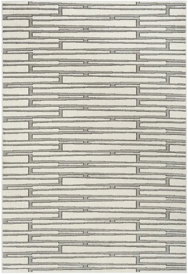 Nordic NRC02 Ivory/Gray 5' x 7' Rug