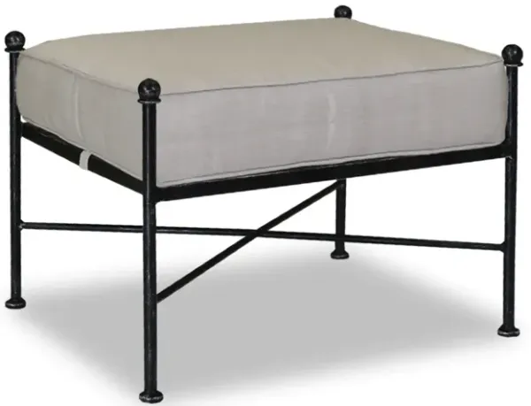 Provence Ottoman in Canvas Flax w/ Self Welt