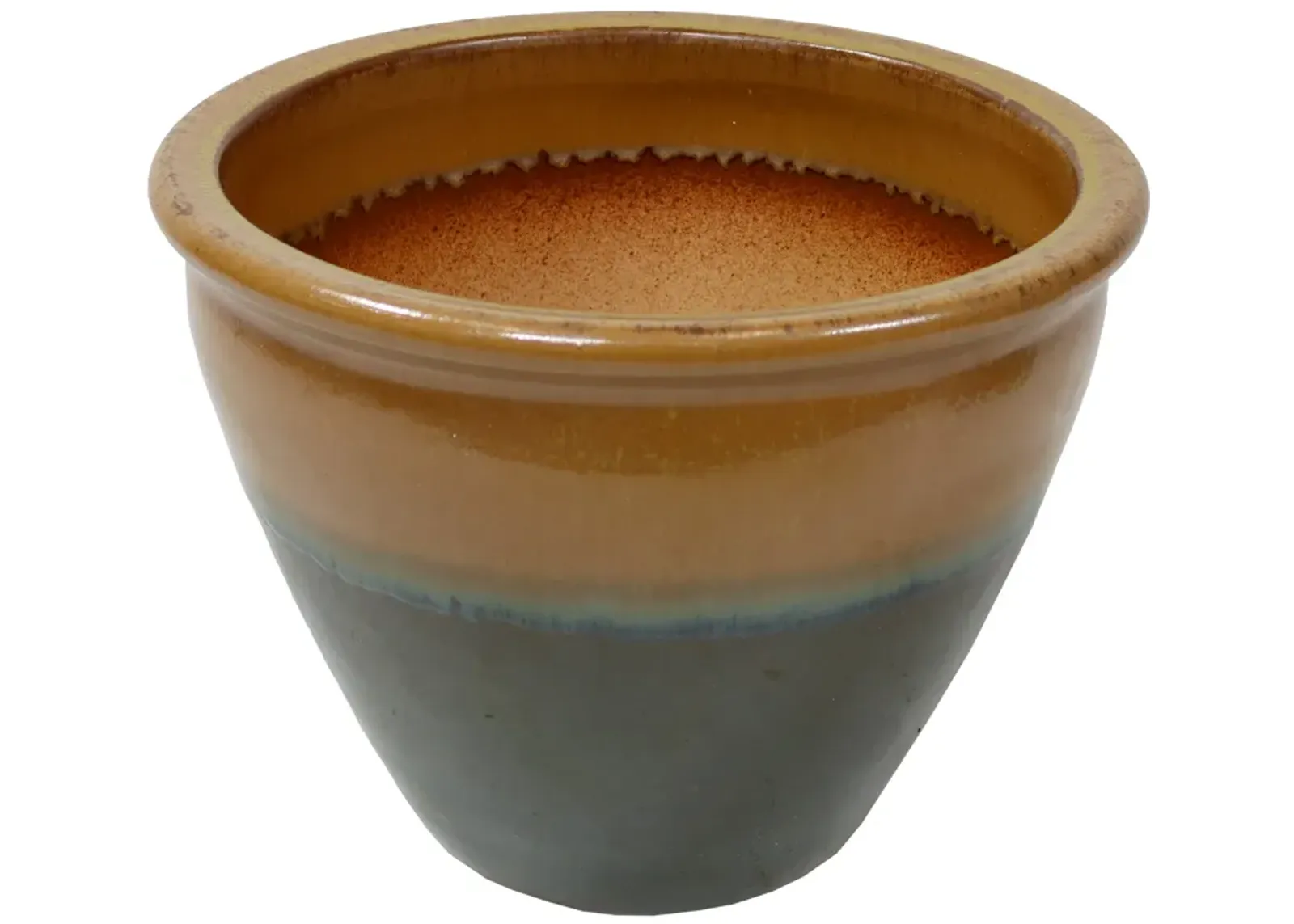 Sunnydaze 15 in Chalet High-Fired Glaze Ceramic Planter