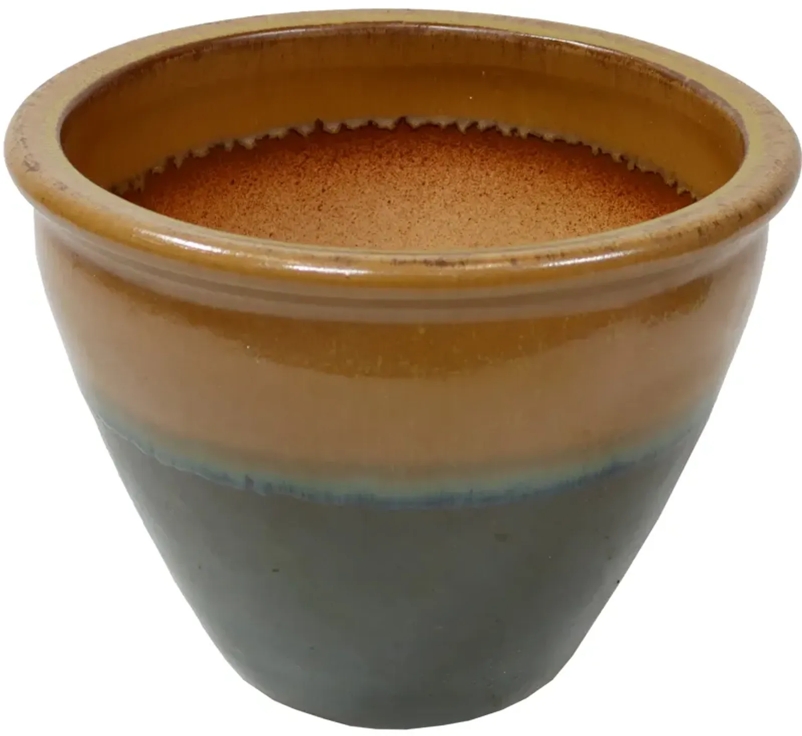 Sunnydaze 15 in Chalet High-Fired Glaze Ceramic Planter