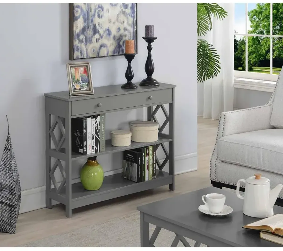 Convience Concept, Inc. Diamond 1 Drawer Console Table