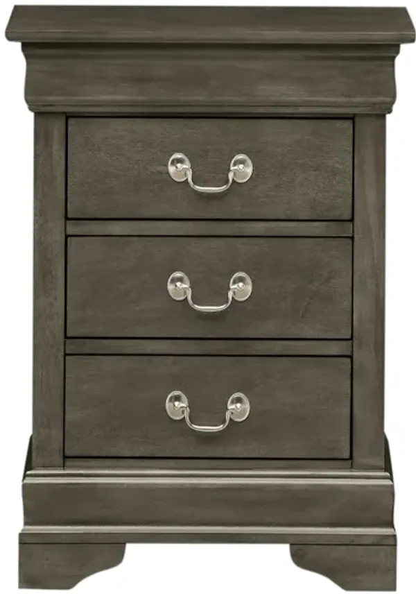Louis Philippe 3-Drawer Nightstand (29 in. H x 16 in. W x 21 in. D)