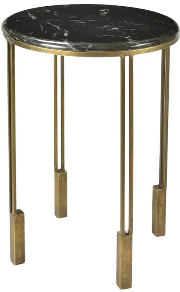 Modern Orlando Agua Occasional Table with Marble Top