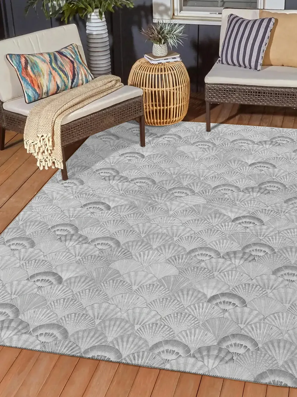 Seabreeze SZ2 Silver 3' x 5' Rug