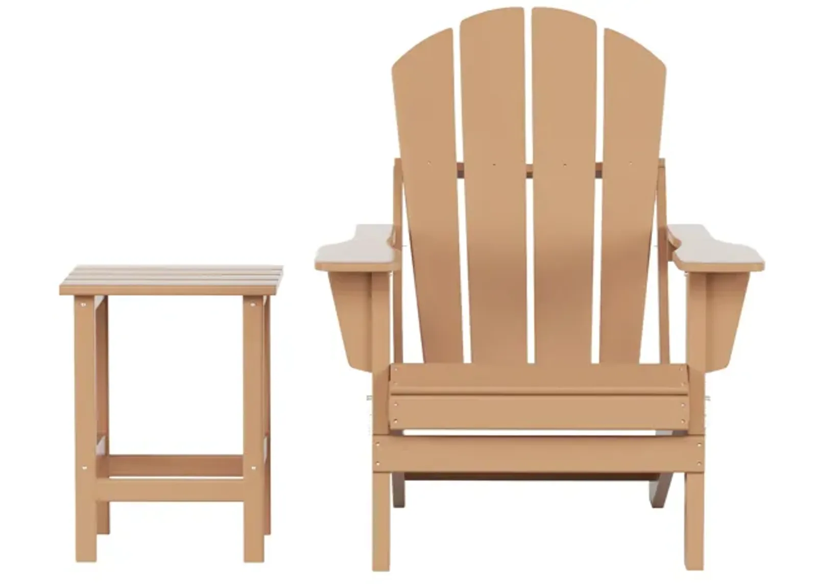 WestinTrends Outdoor Patio Adirondack Chair with Side Table