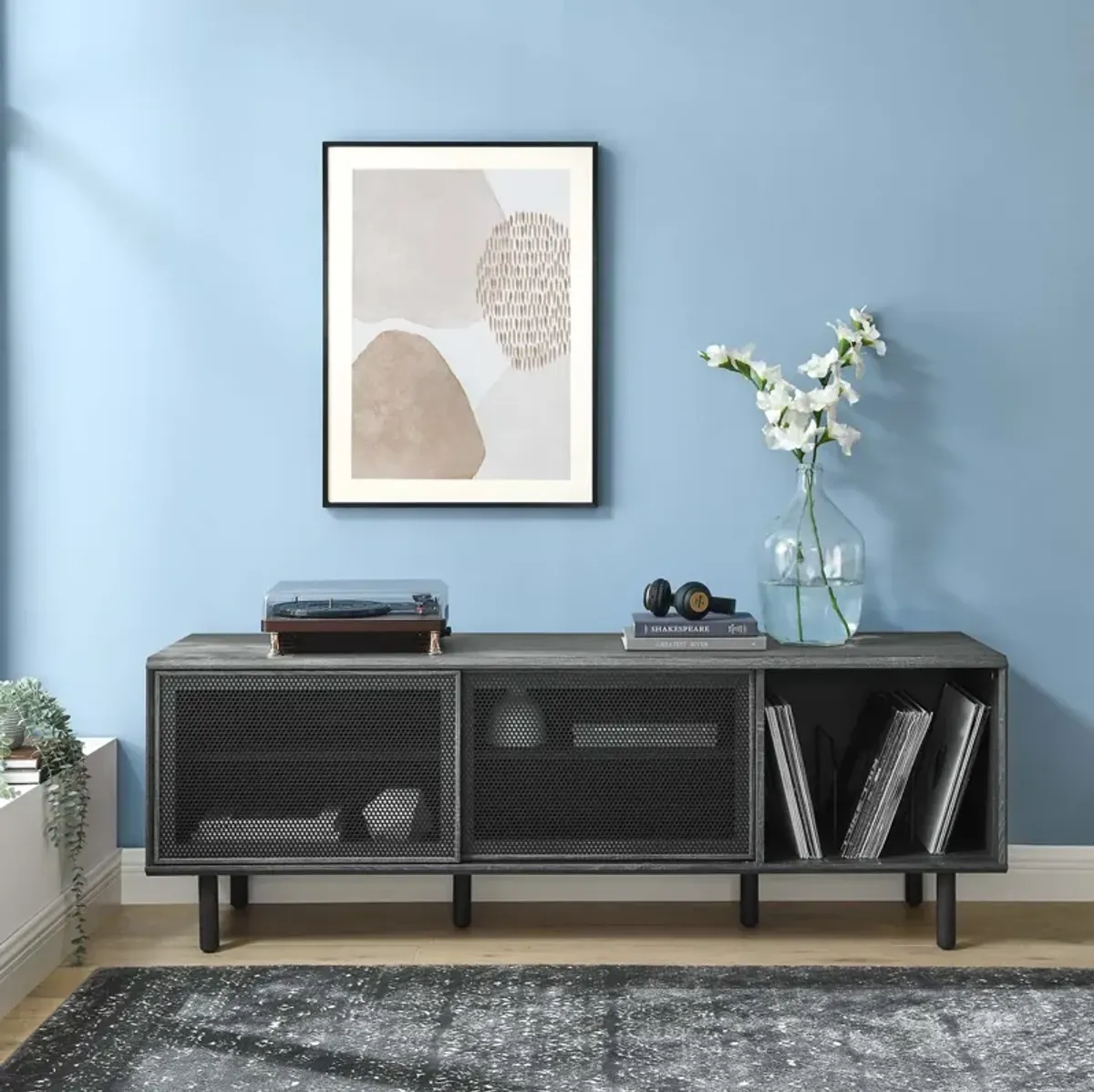 Kurtis 67" TV and Vinyl Record Stand