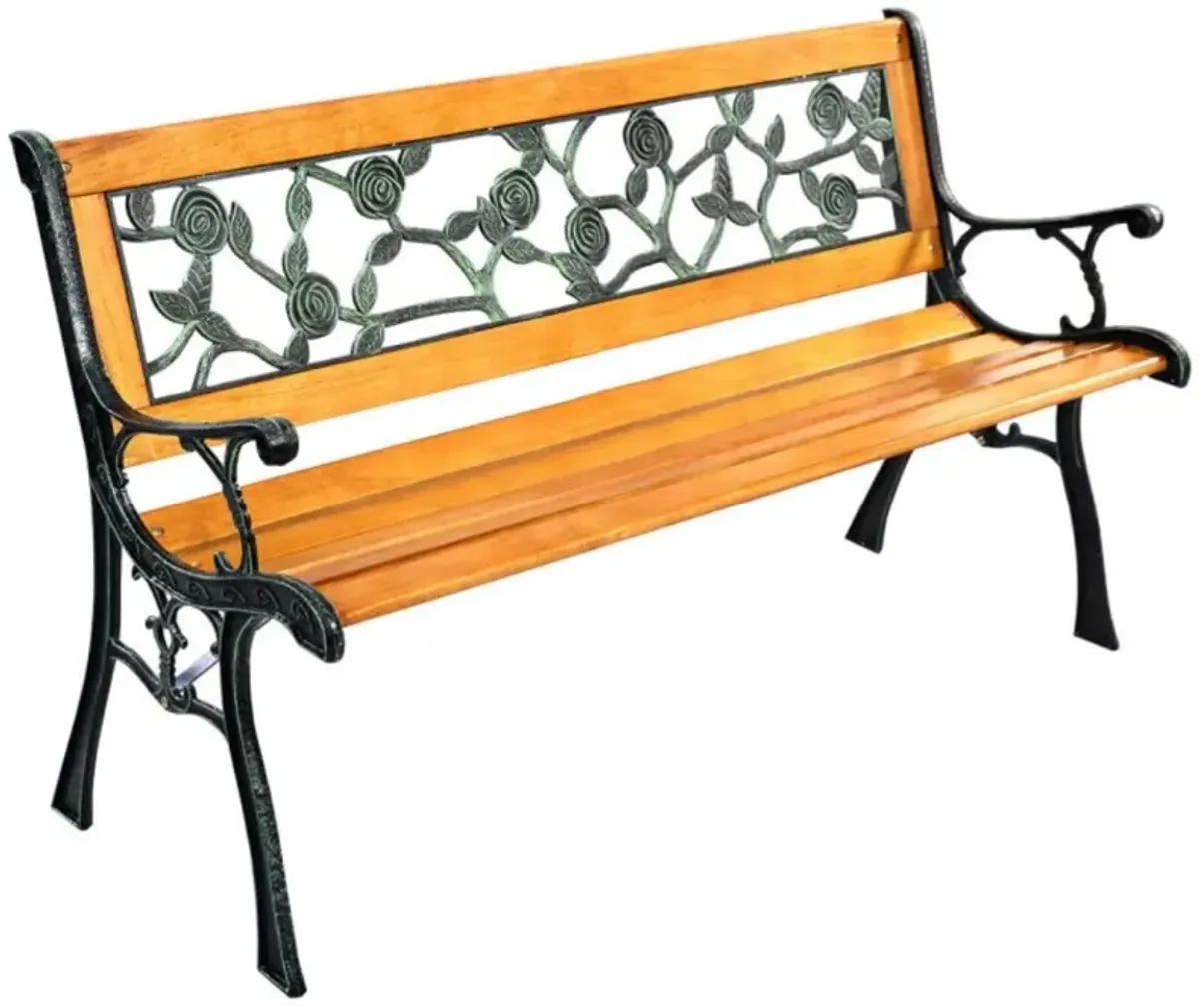 Hivvago 49 1/2 Inch Patio Park Garden Porch Chair Bench