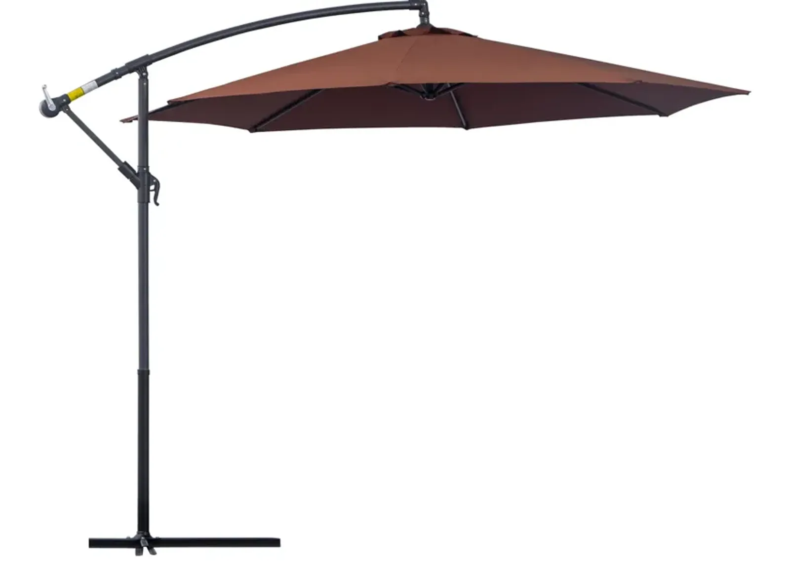 Flexible Shade Solution: 10ft Brown Cantilever Umbrella with UV Protection