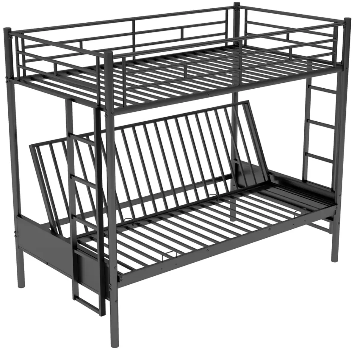 Merax Metal Black Bunk Bed