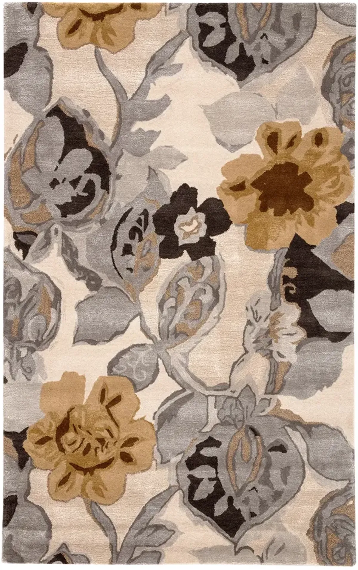 Blue Petal Pusher Multicolor 8' Round Rug