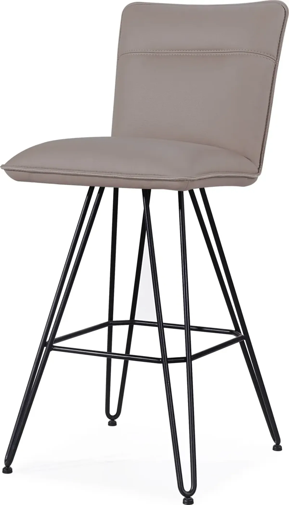 Demi Hairpin Leg Swivel Bar Stool in Taupe - Set of 2