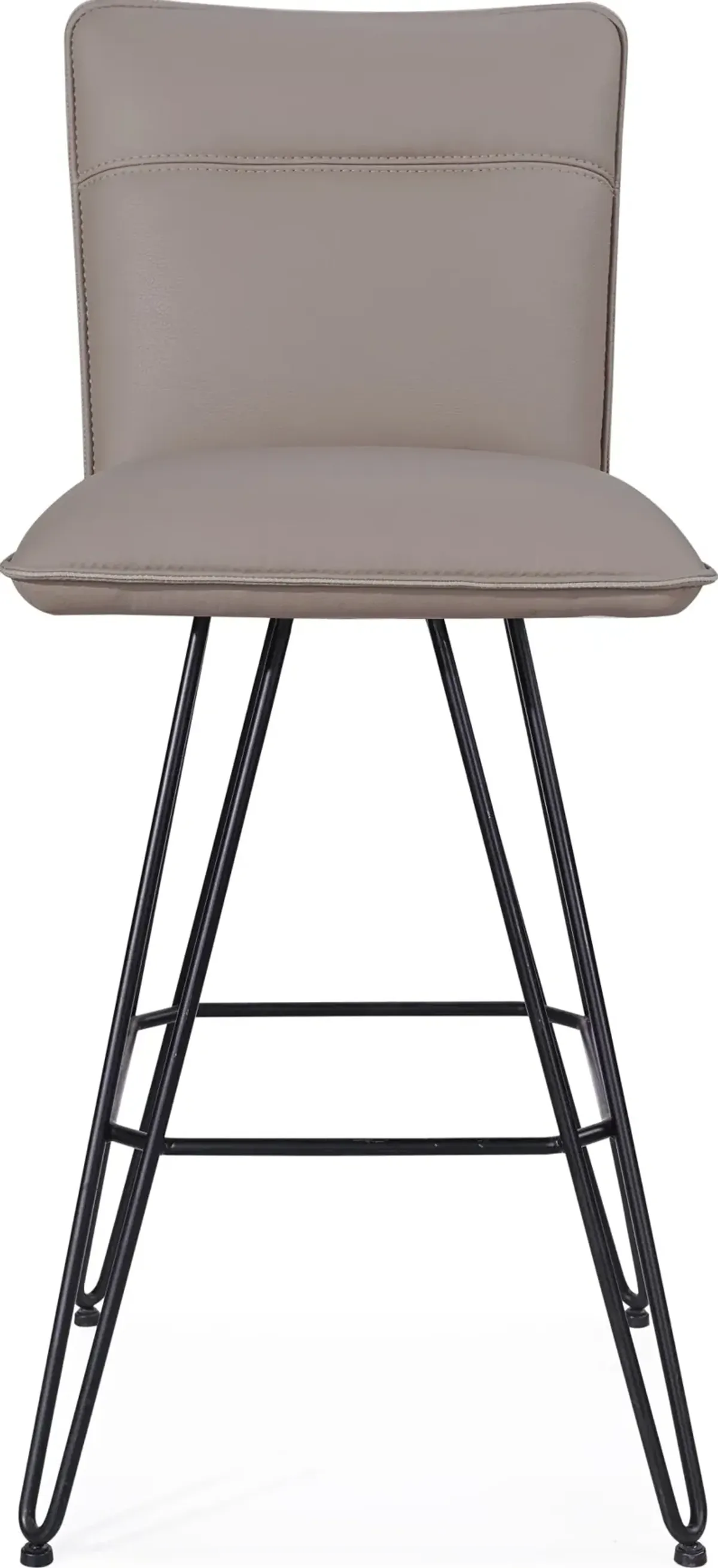 Demi Hairpin Leg Swivel Bar Stool in Taupe - Set of 2