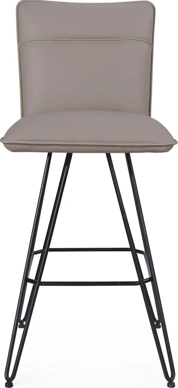 Demi Hairpin Leg Swivel Bar Stool in Taupe - Set of 2