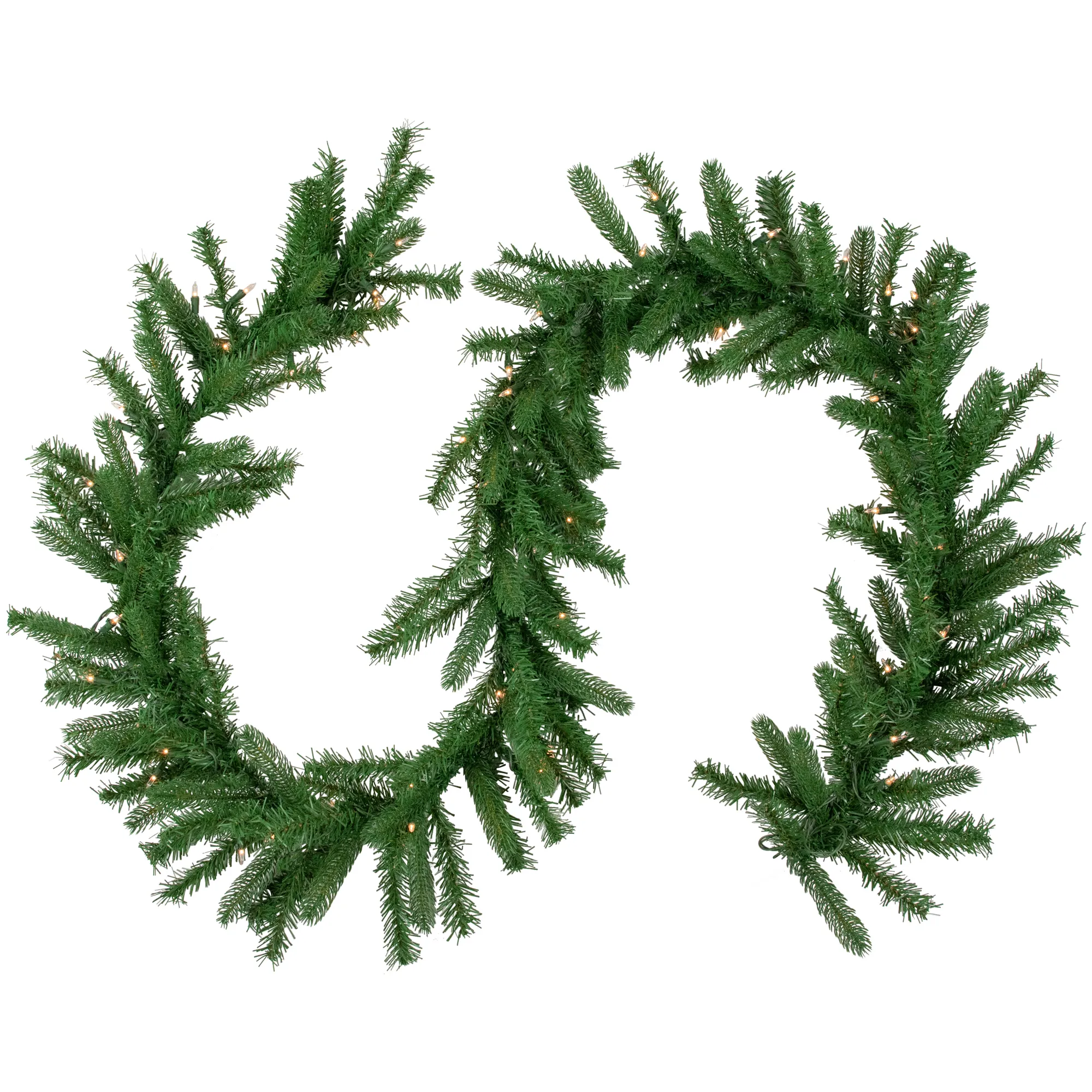 9' x 10" Pre-Lit Sierra Noble Fir Artificial Christmas Garland  Clear Lights