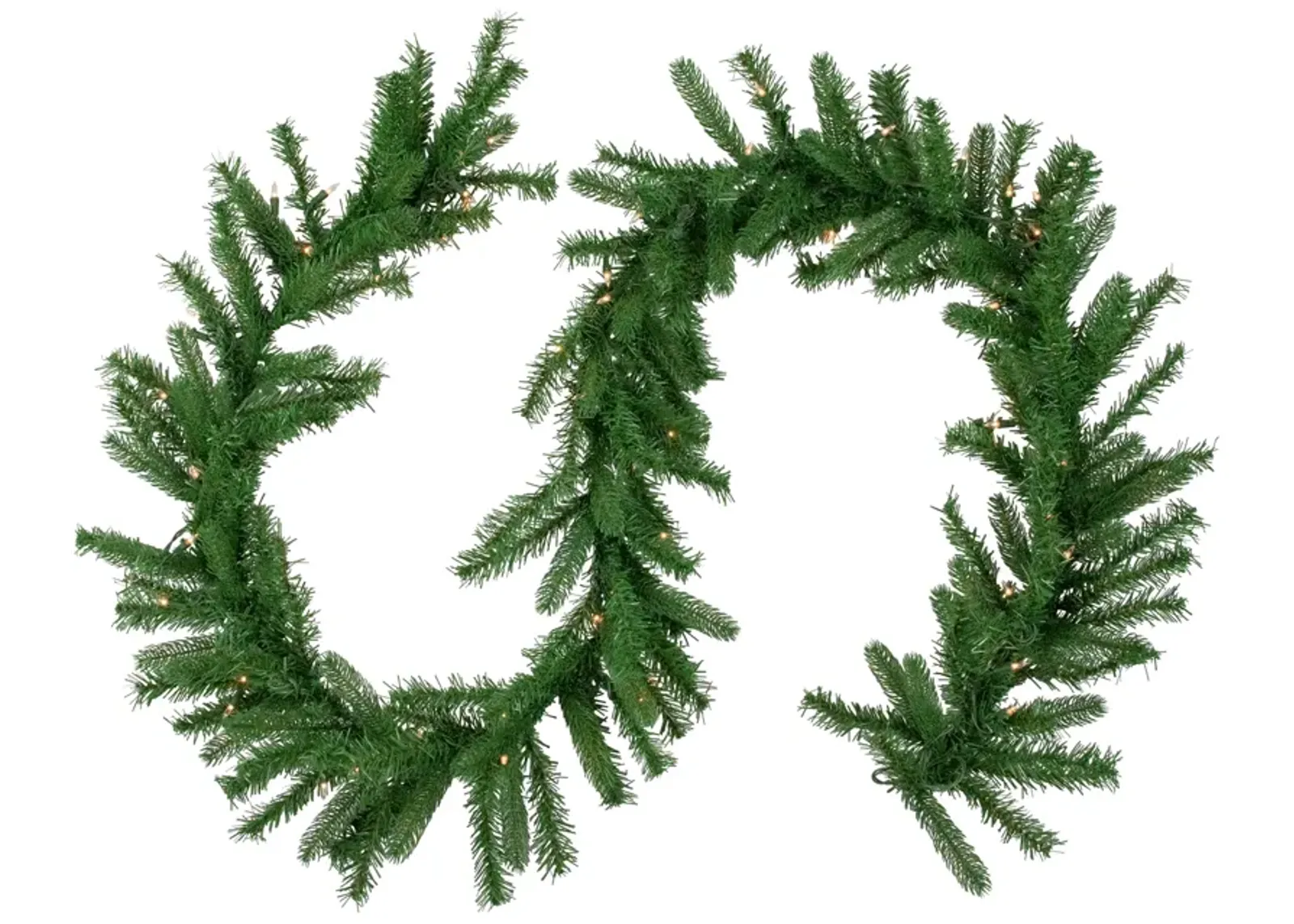 9' x 10" Pre-Lit Sierra Noble Fir Artificial Christmas Garland  Clear Lights