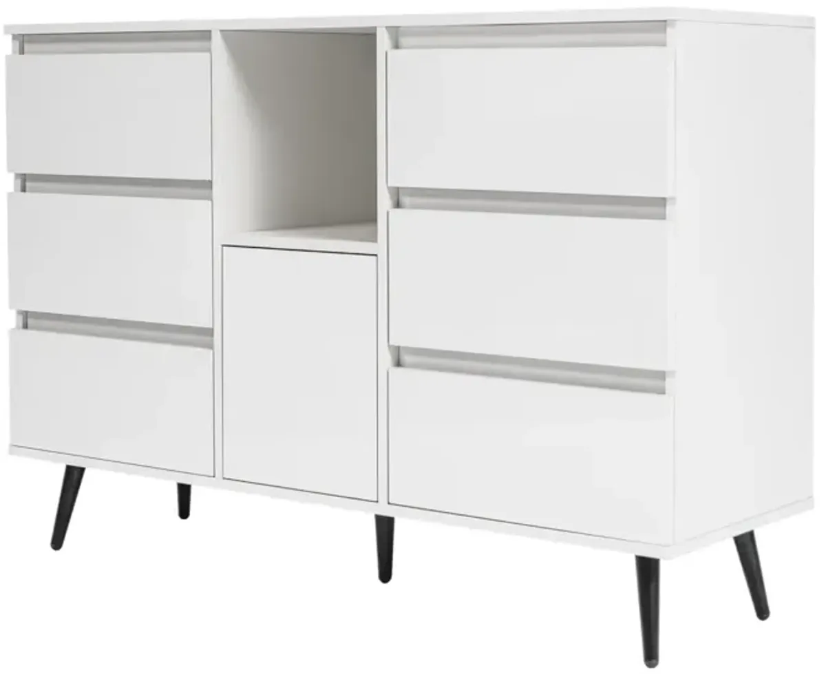 White High Gloss Sideboard with LED Light