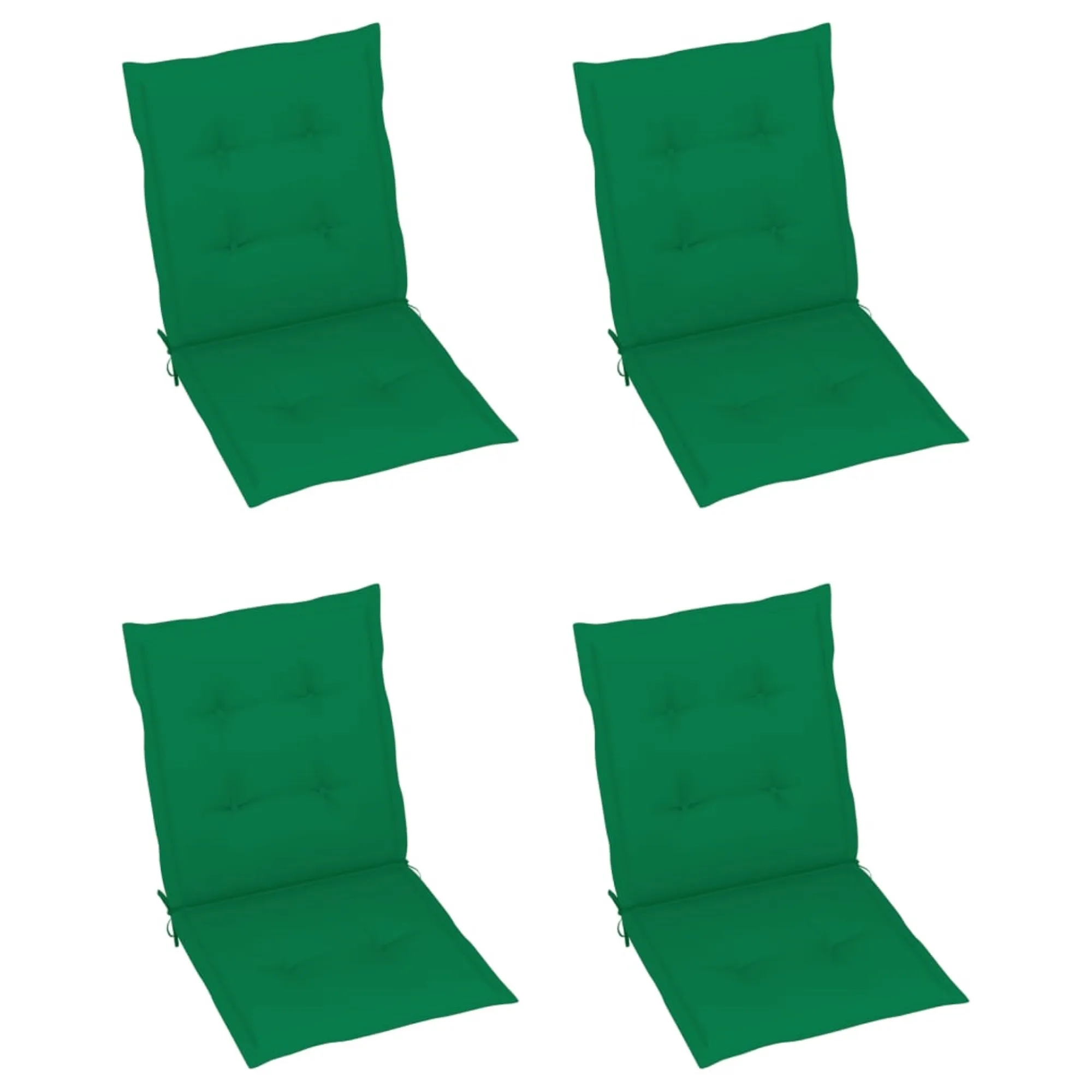 vidaXL Garden Chair Cushions 4 pcs Green 39.4"x19.7"x1.6"