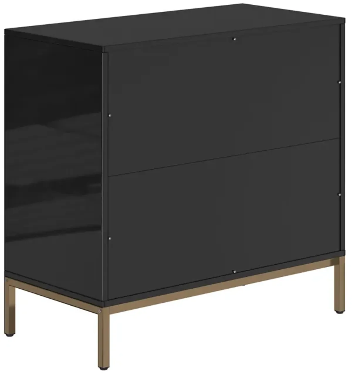 32.28 in. H Freestanding Storage Cabinet Black 3 Drawer Accent Cabinet