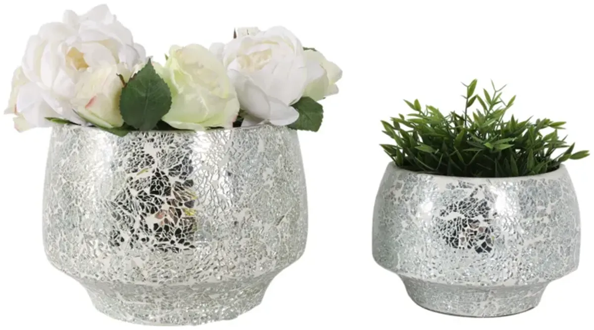 Curved Mosaic Planters (Set of 2)