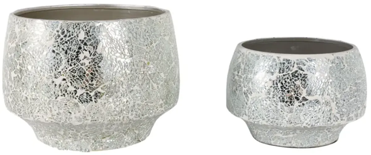 Curved Mosaic Planters (Set of 2)