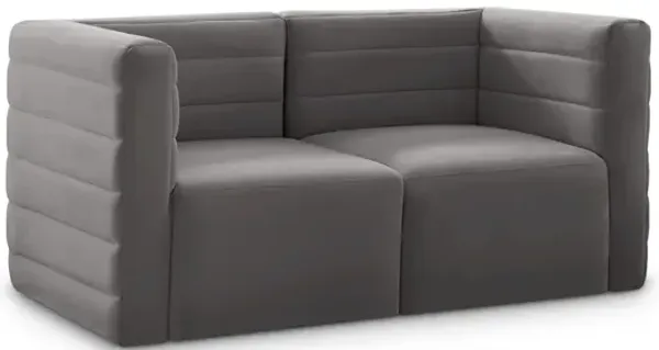 Meridian Furniture Quincy Grey Velvet Modular Sofa