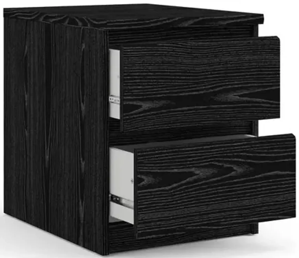 Tvilum Scottsdale 2 Drawer Nightstand - Black Wood Grain