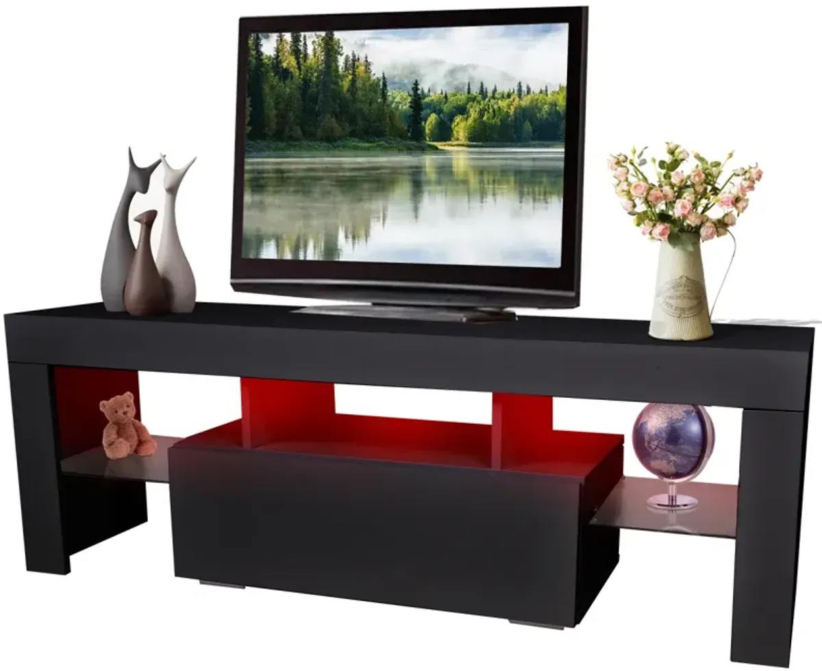 43" LED TV Stand with Storage & Drawer