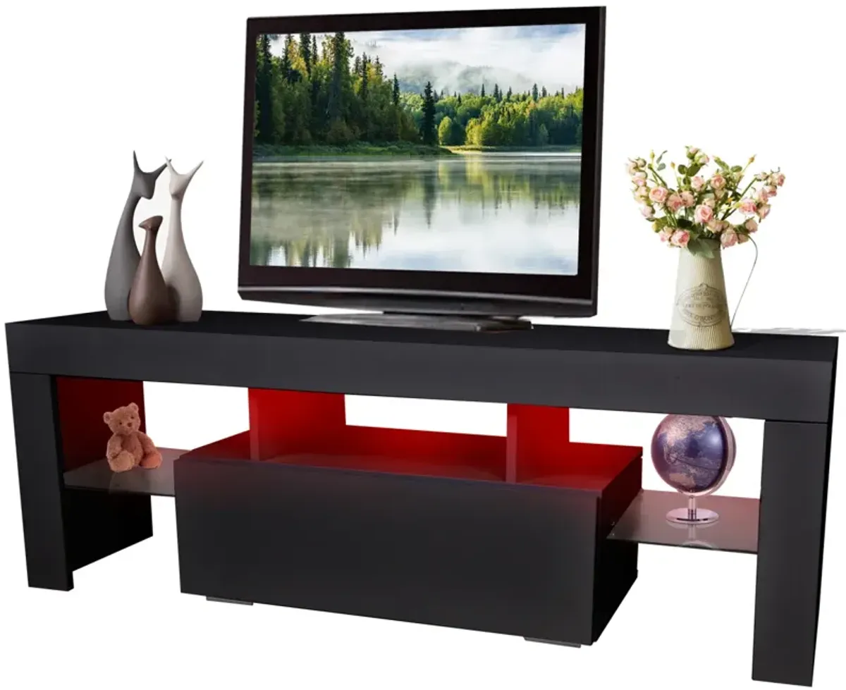 43" LED TV Stand with Storage & Drawer