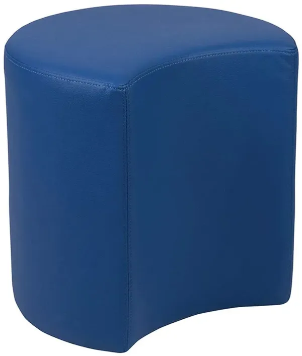 Flash Furniture Nicholas Soft Seating Flexible Moon for Classrooms and Common Spaces - 18" Seat Height (Blue)