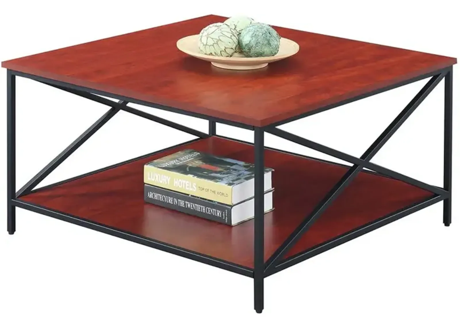 Convience Concept, Inc. Tucson Metal Square Coffee Table with Shelf