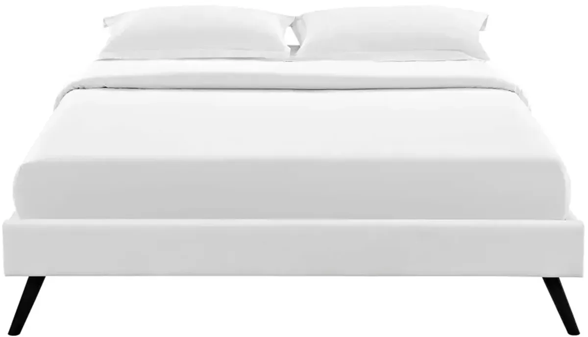 Modway - Loryn Full Vinyl Bed Frame with Round Splayed Legs White