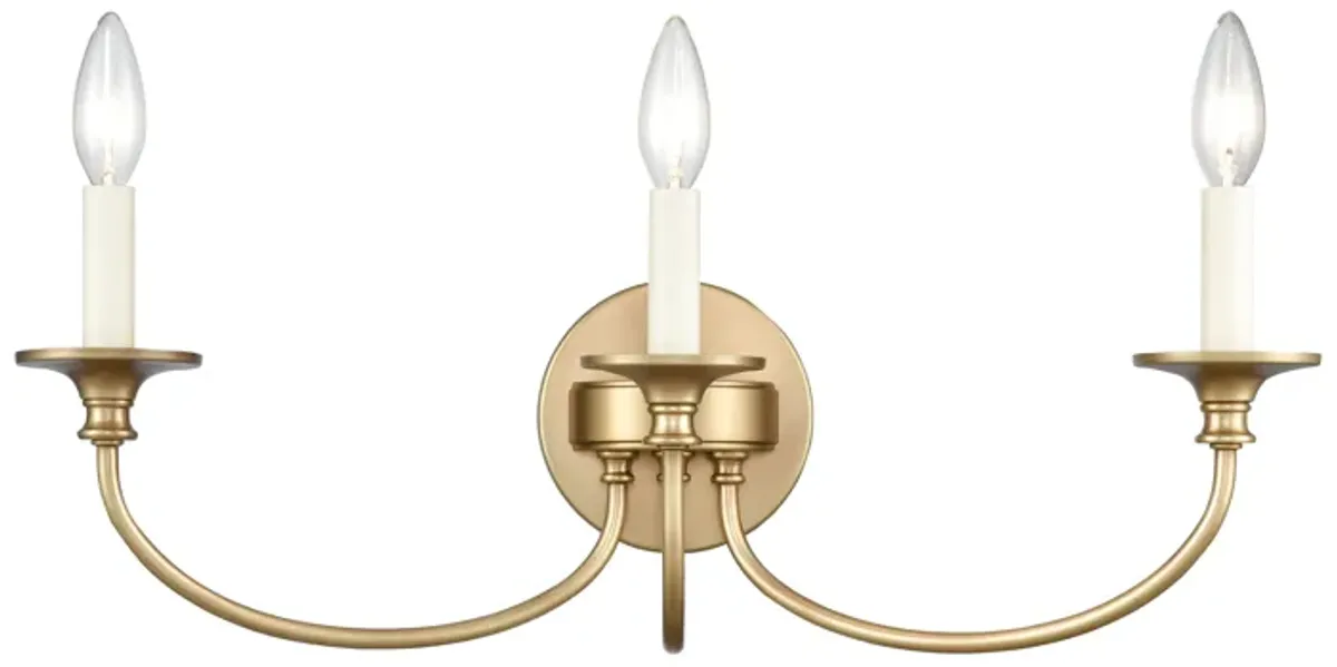 Cecil 22'' Wide 3-Light Brass Vanity Light