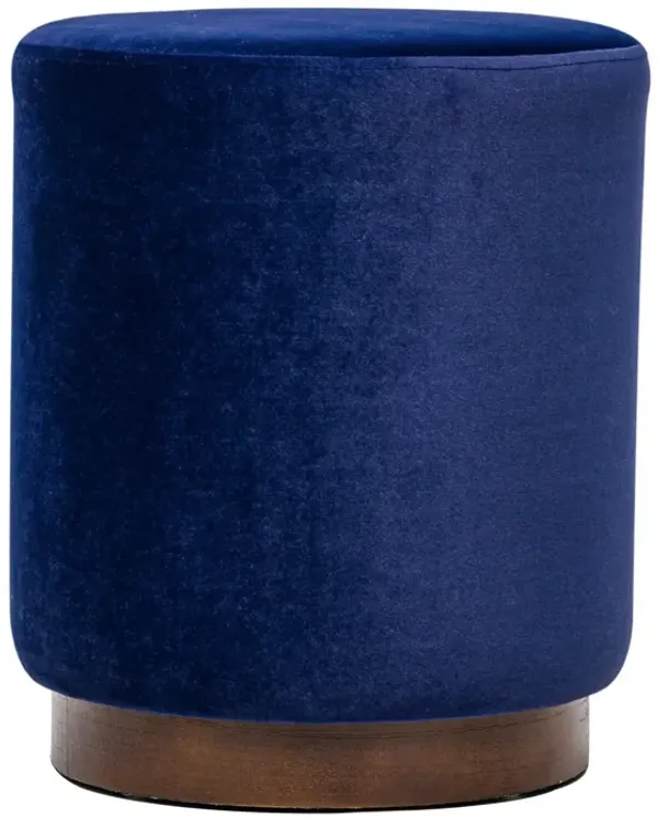 Brown Wooden Base Living Room Pouf