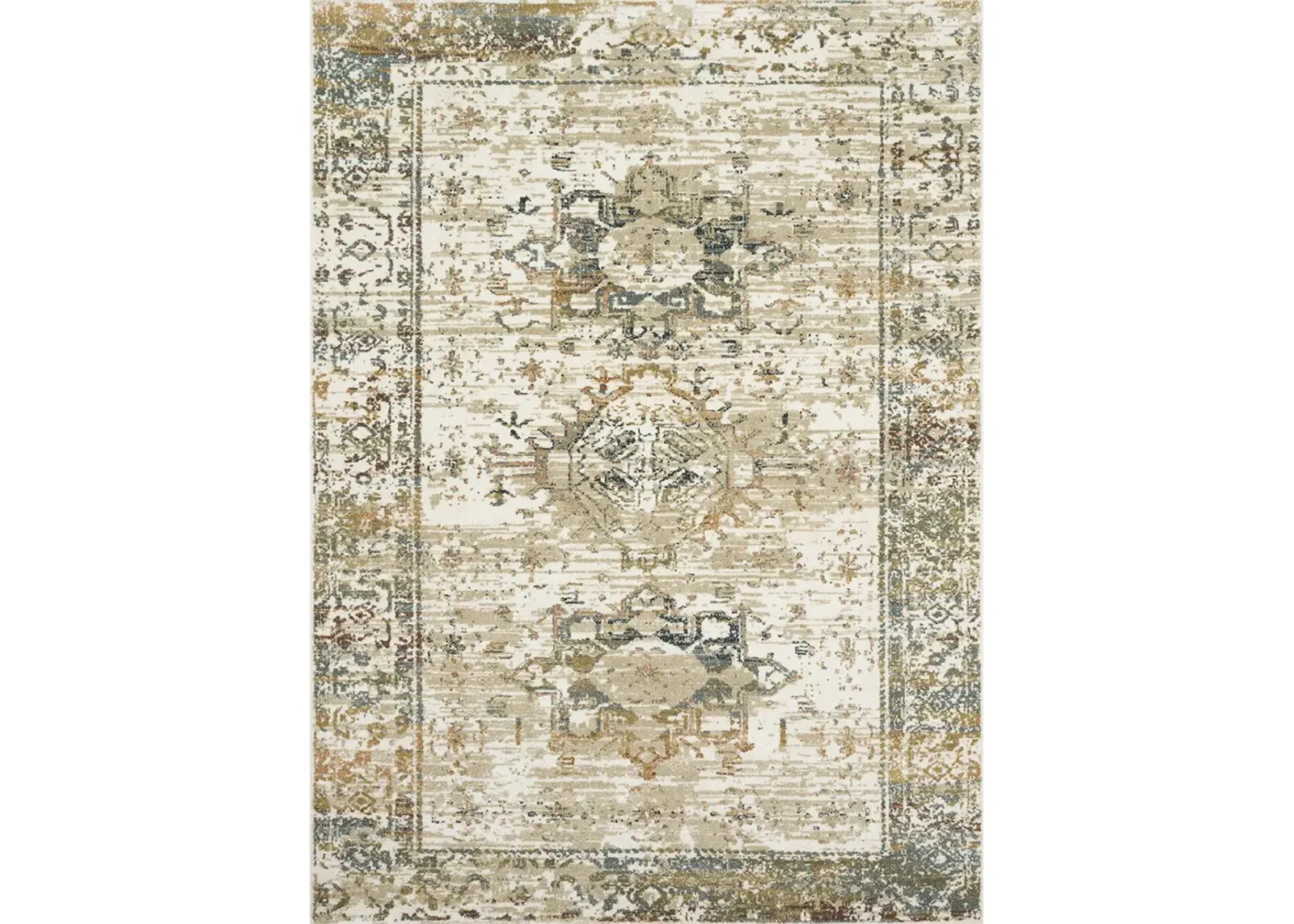 James JAE02 Ivory/Multi 5'3" x 7'8" Rug by Magnolia Home by Joanna Gaines