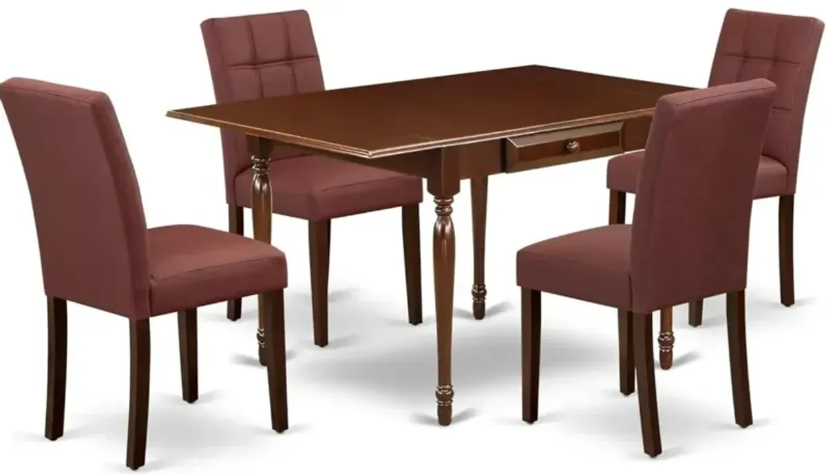 5 Piece Mid Century Modern Dining Table Set consists A Modern Table