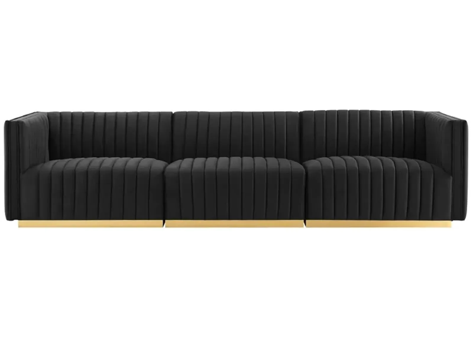 Conjure Channel Tufted Performance Velvet Sofa