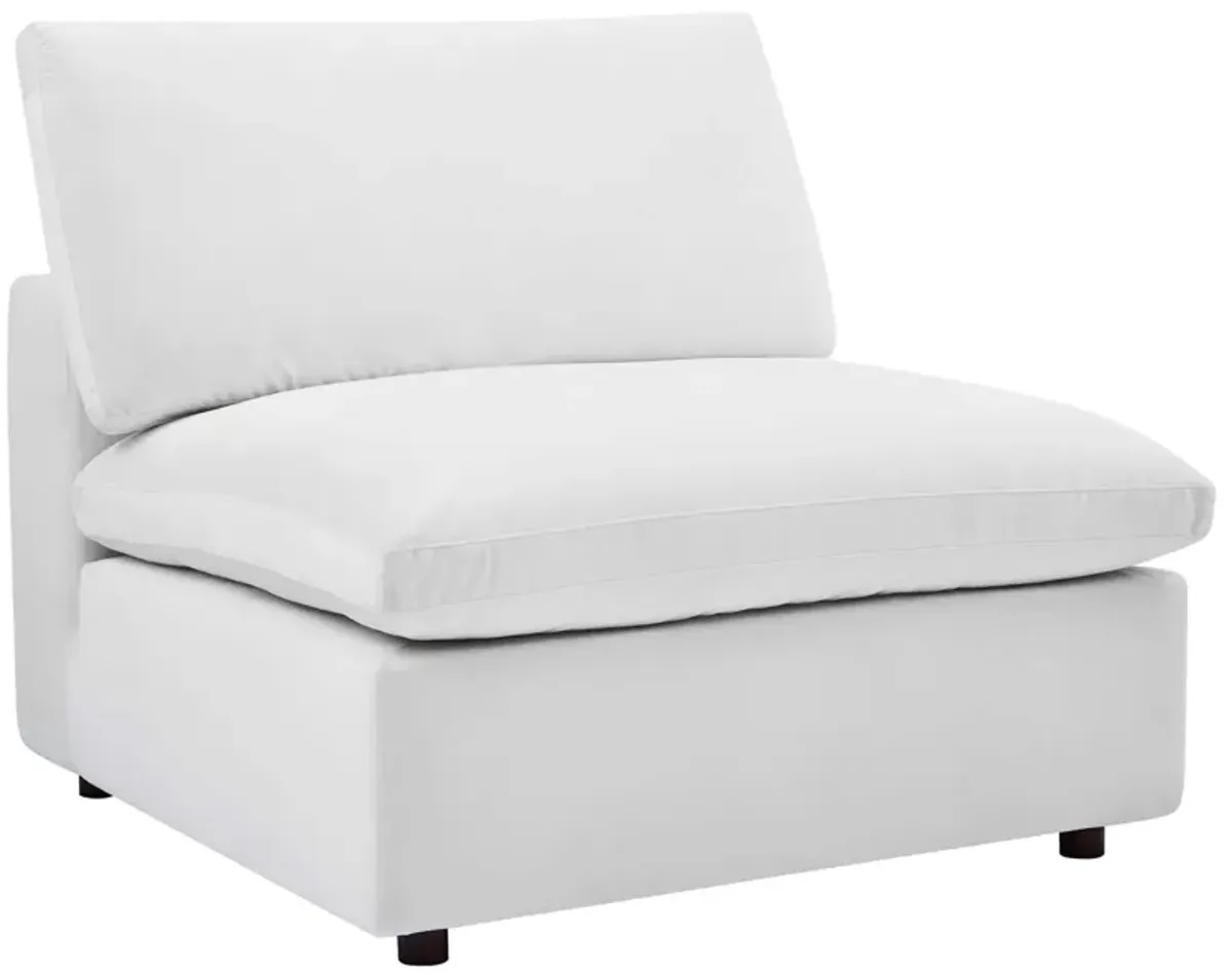 Commix Down Filled Overstuffed Performance Velvet 3-Seater Sofa