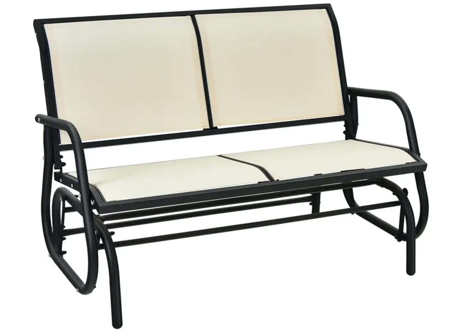 Swing Glider Chair 48 Inch Loveseat Rocker Lounge Backyard