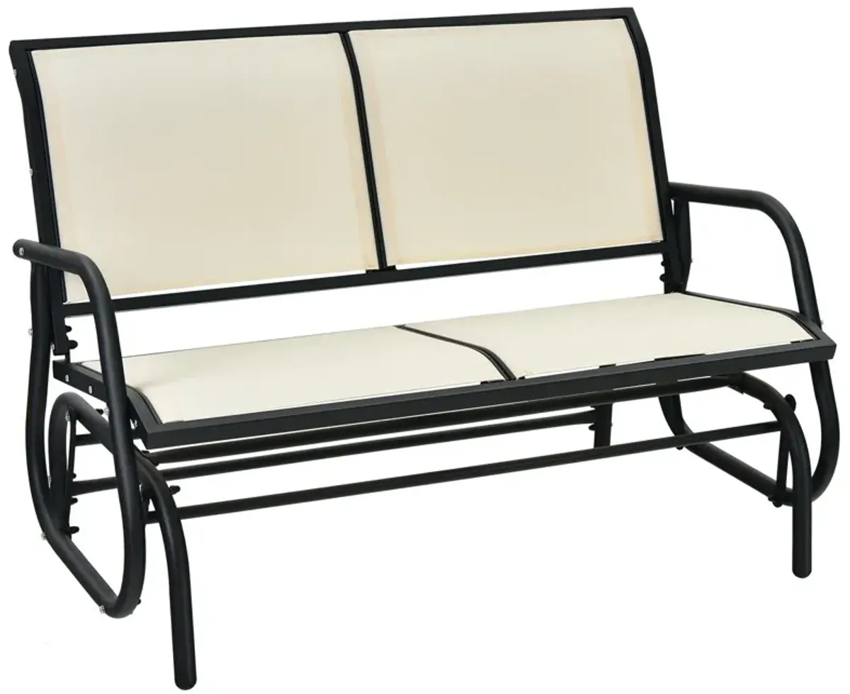 Swing Glider Chair 48 Inch Loveseat Rocker Lounge Backyard