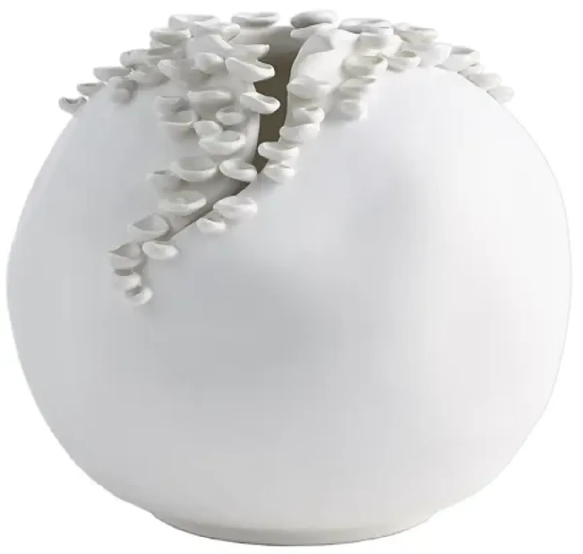 Cascading Reef Vase-Tall White