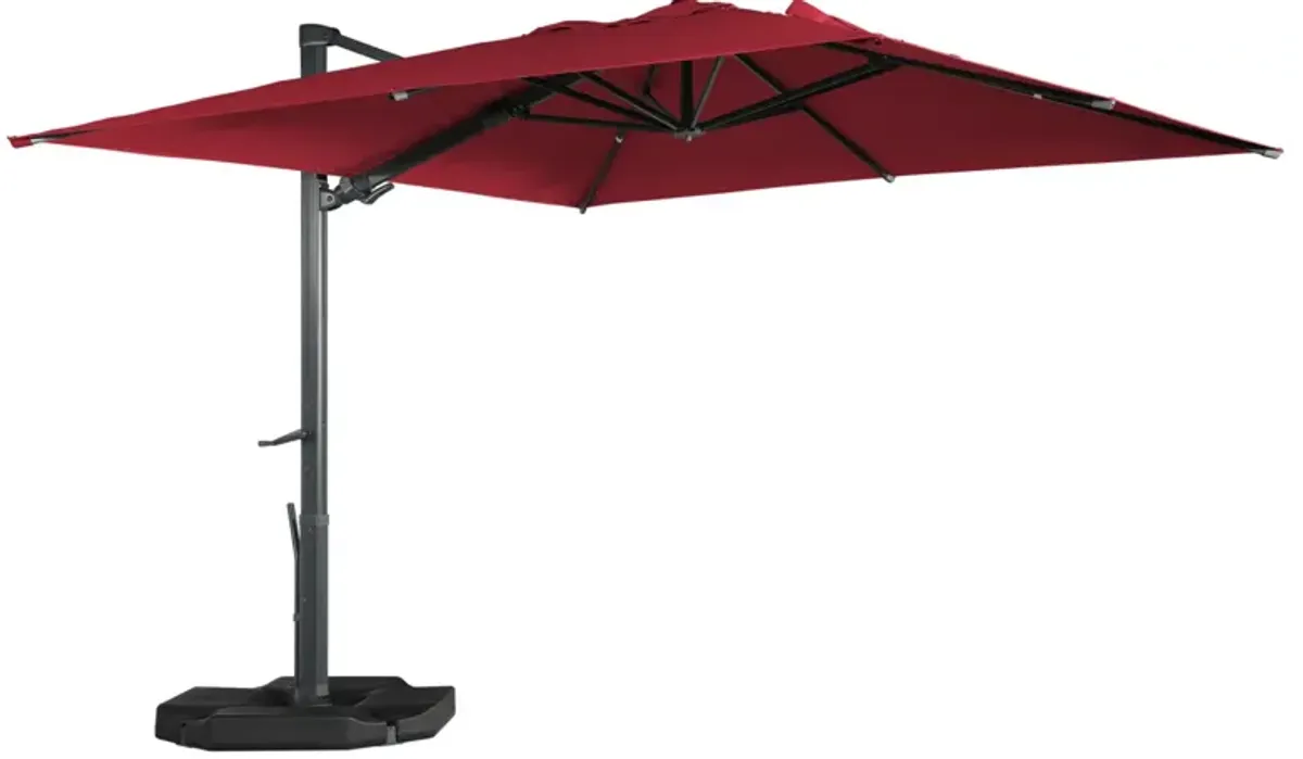 MONDAWE 13ft Square Cantilever Patio Umbrella with Tilt and Based for Outdoor Shade