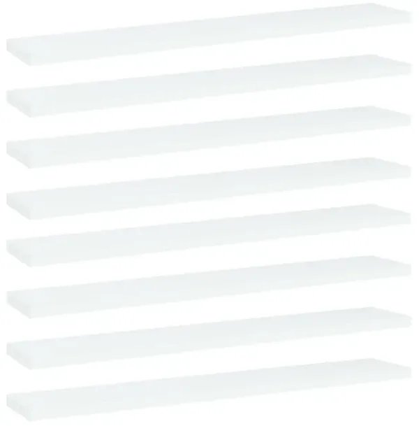 vidaXL Bookshelf Boards 8 pcs White 23.6"x3.9"x0.6" Chipboard