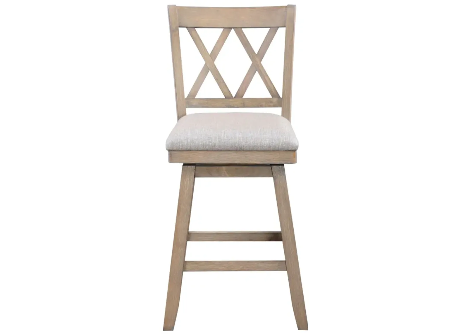 Double Cross Bar Stool with Swivel Seat